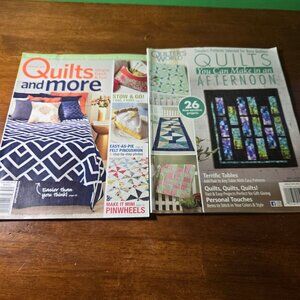 Lot of 2 Quilting Magazines - Quilters World May 2020, Quilts and More 2015